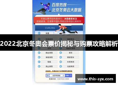 2022北京冬奥会票价揭秘与购票攻略解析